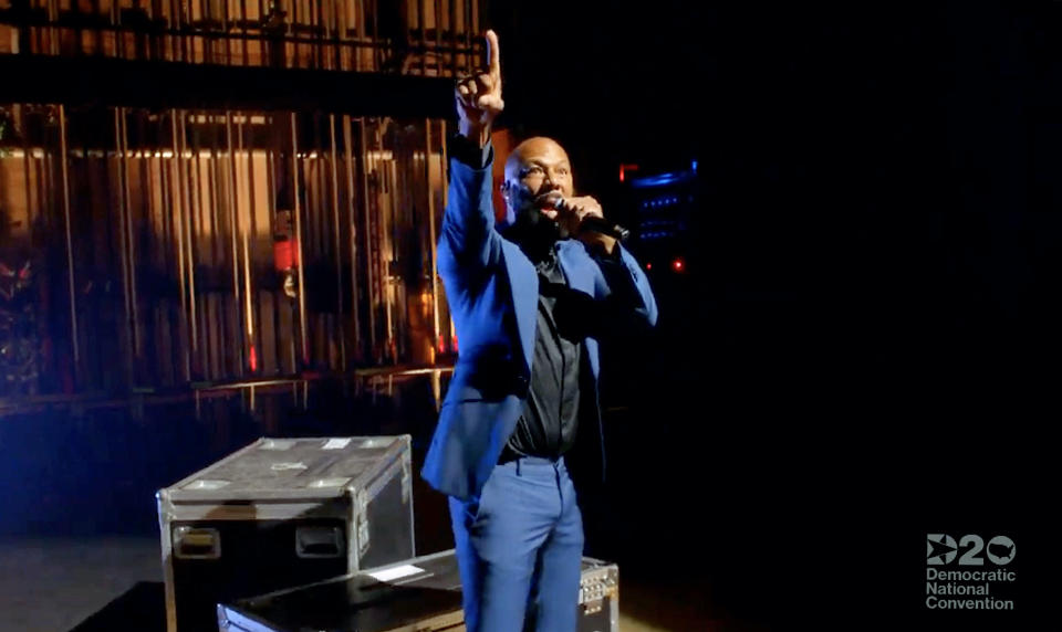 Common performs during a livestream of the 2020 Democratic National Convention on Aug. 20, 2020.  (Photo: DNCC via Getty Images)