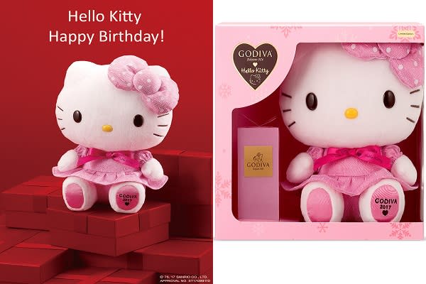 全球限量4,000盒的Hello Kitty 2017限量版巧克力禮盒將於11/6開賣（圖／GODIVA）