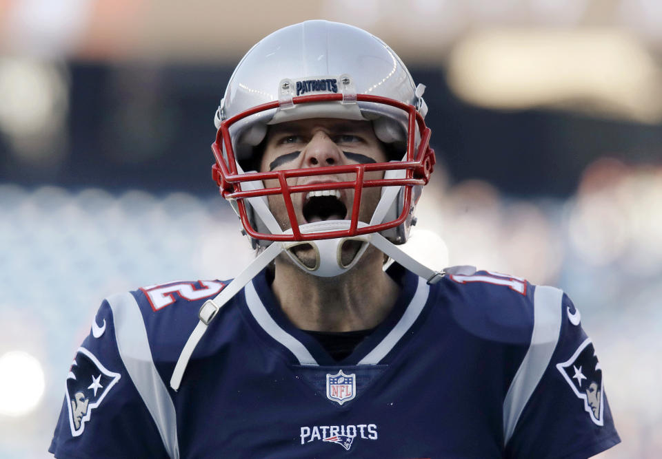 Tom Brady, coming off a frustrating loss to Jacksonville, had a familiar message for newly acquired Patriots receiver Josh Gordon on Monday. (AP)