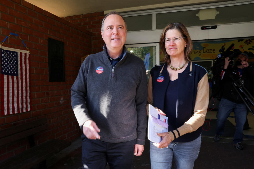 Rep. Adam Schiff with his wife, Eve