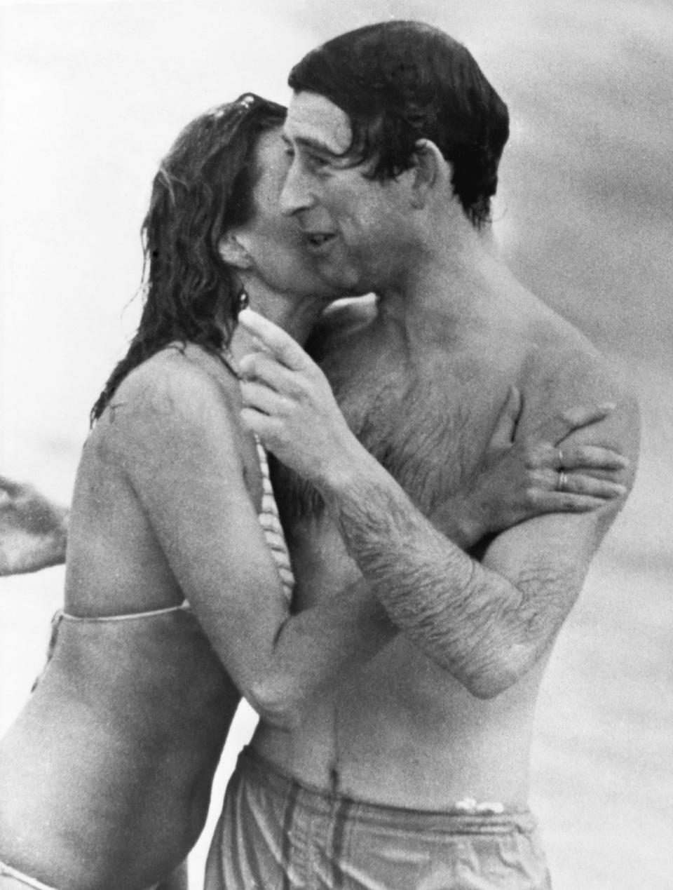 Jane Priest kisses Prince Charles in Perth, Australia, in 1979.