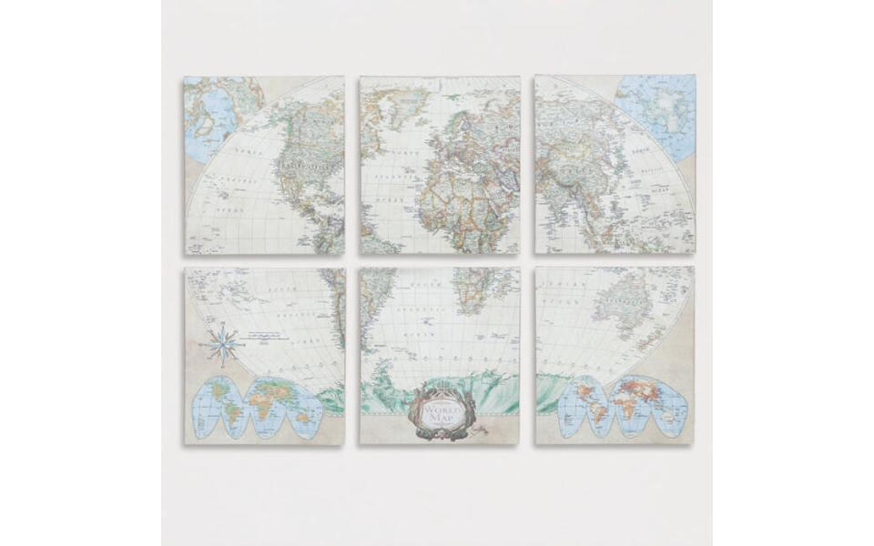 Cost Plus World Market Six-piece World Map Set