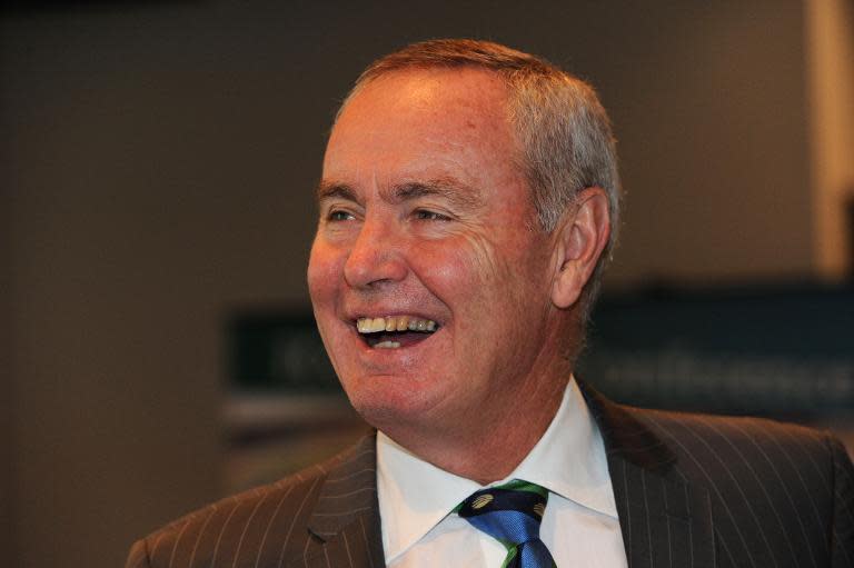 International Cricket Council (ICC) president Alan Isaac attends the ICC Annual Conference at the Melbourne Cricket Ground (MCG) on June 26, 2014