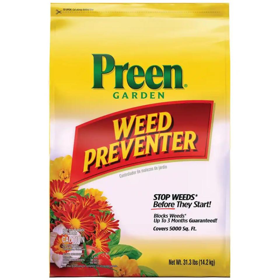 Preen garden weed preventer, spring landscaping