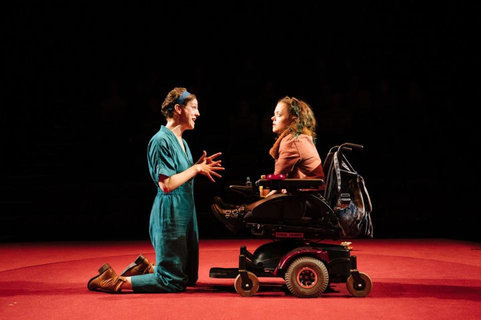 Francesca Martinez and Francesca Mills in All of Us (Helen Murray)