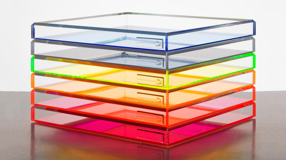 The colorful trays: