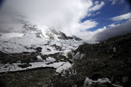 File picture shows Everest base camp in Solukhumbu District, Nepal