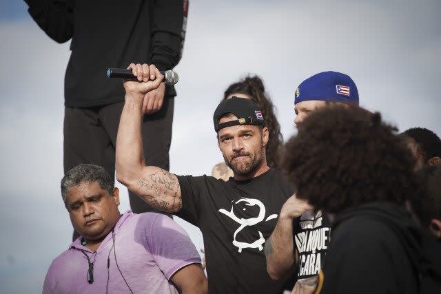 Martin took to the streets of his native country to protest the country's current governor.