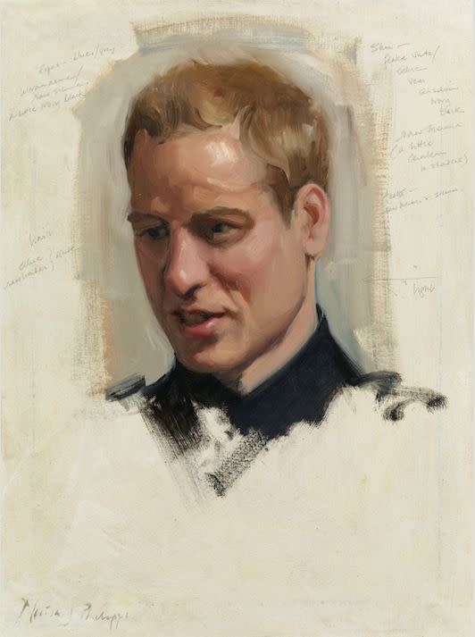 The preliminary sketch of Prince William.&nbsp; (Photo: Nicky Philipps/Royal Collection Trust)