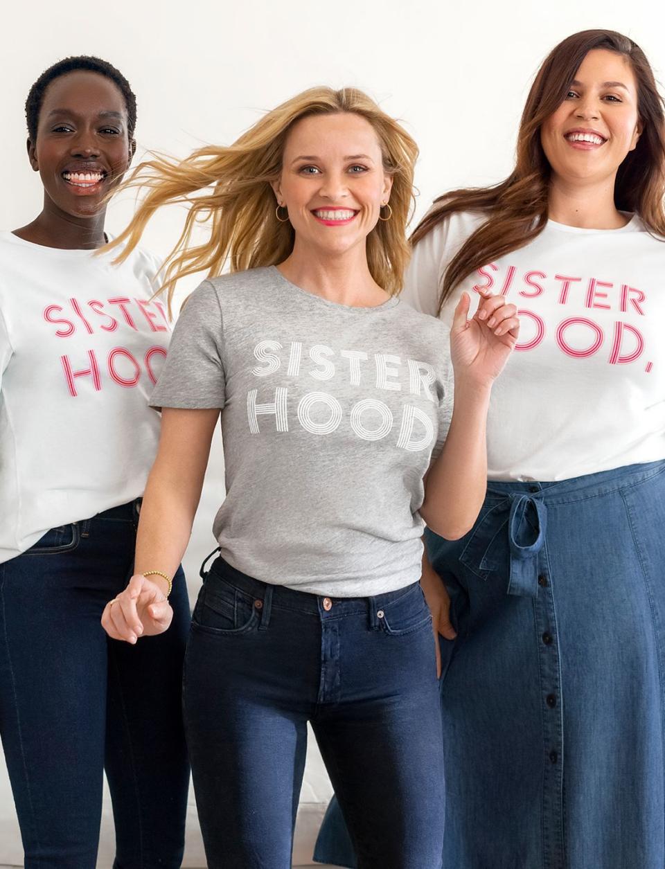 On Friday, Draper James is donating 25 percent of profits from the Sisterhood Collection to Girls Inc.&nbsp;<strong><a href="https://fave.co/2C2Qm9y" target="_blank" rel="noopener noreferrer">Find this T-shirt at Draper James for $38.</a></strong>