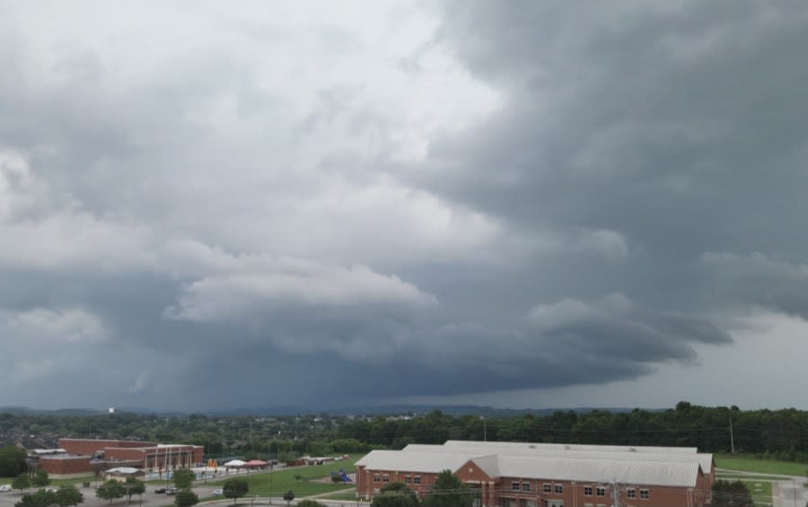 Drone photo from Spring Hill of Franklin storm (Courtesy: Barry Runk)