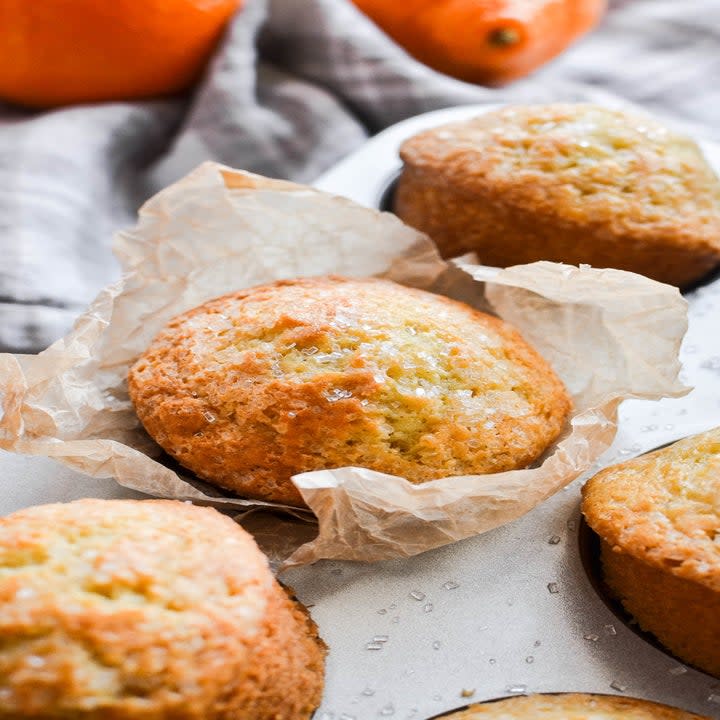 Muffins in a tin.