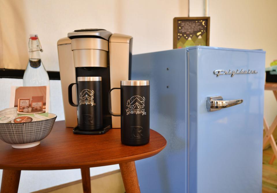 Timberline Glamping has opened two new campsites at Oscar Scherer State Park in Osprey. Both tents include Keurig Coffee makers with K-Cups of our select coffee blend and mini-refrigerators.