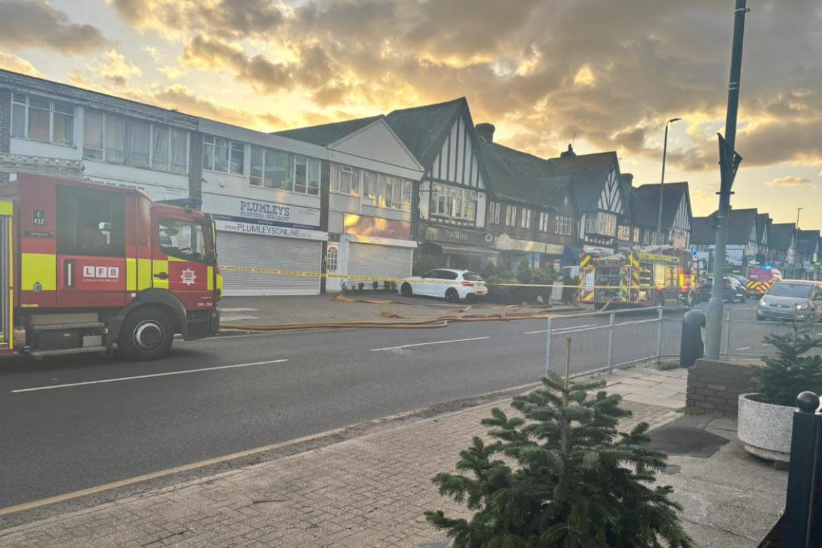 Cause of Petts Wood restaurant fire after several people treated at the scene <i>(Image: LFB)</i>