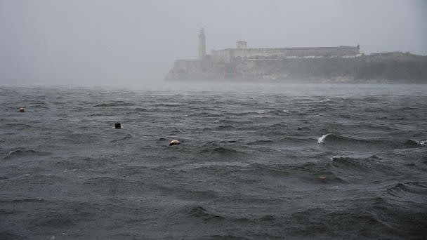 PHOTO: A view of the Morro castle in Havana, Cuba, Sept. 27, 2022, during the passage of hurricane Ian. (Yamil Lage/AFP via Getty Images)