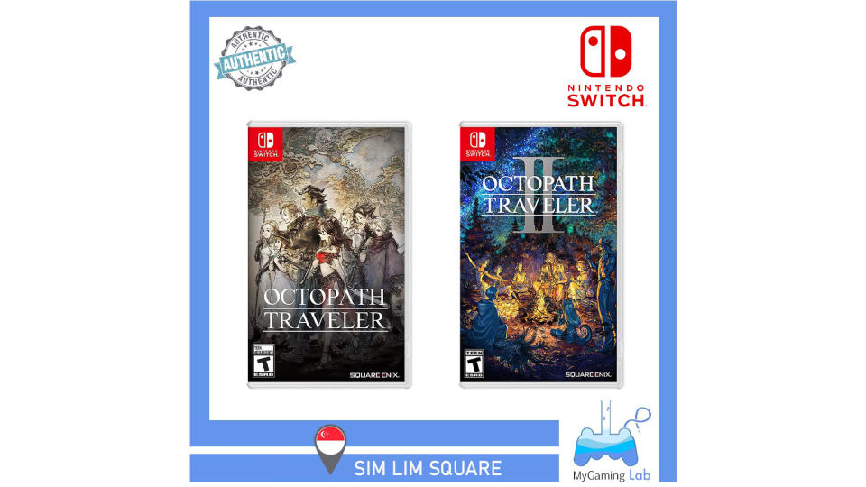 [SG] Nintendo Switch Game Octopath Traveler / Octopath Traveler 2 (MDE-US). (Photo: Shopee SG)