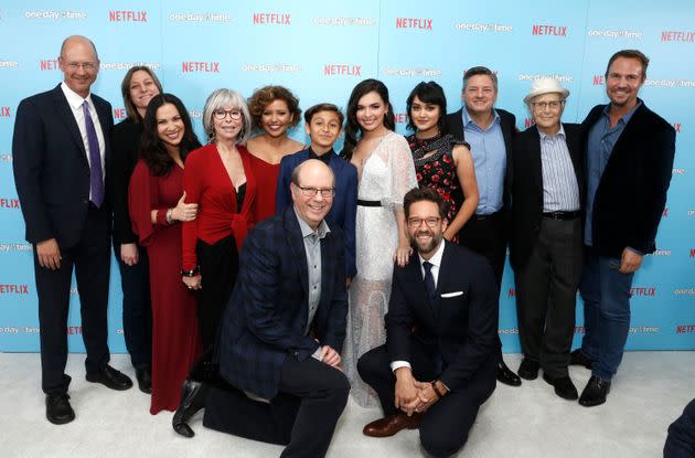 Writers, producers and actors during the Netflix 