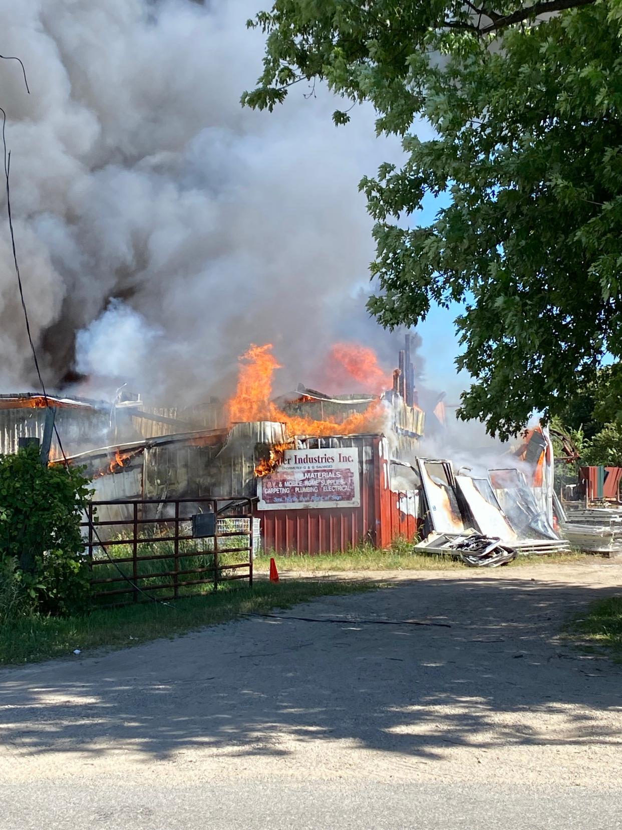 The cause of a fire at Graber Industries in Constantine Township on Friday is still considered undetermined.