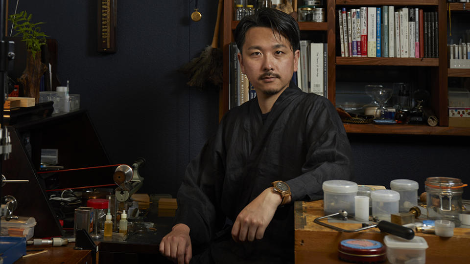 Masahiro Kikuno in his home studio in Funabashi.