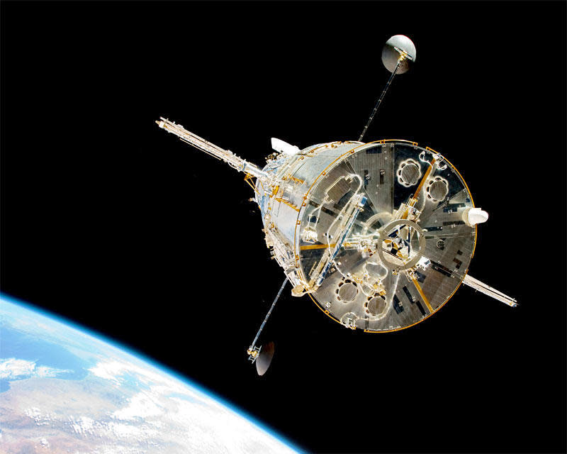 The Hubble Space Telescope, seen shortly after it was released from the shuttle Atlantis' cargo bay after a final repair mission in 2009. / Credit: NASA