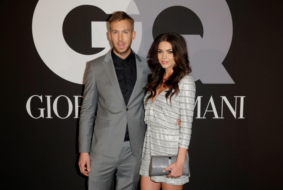 Calvin and Aarika first started dating in 2015, but split after seven months. They are here at a Grammys after party in 2015. Source: Getty