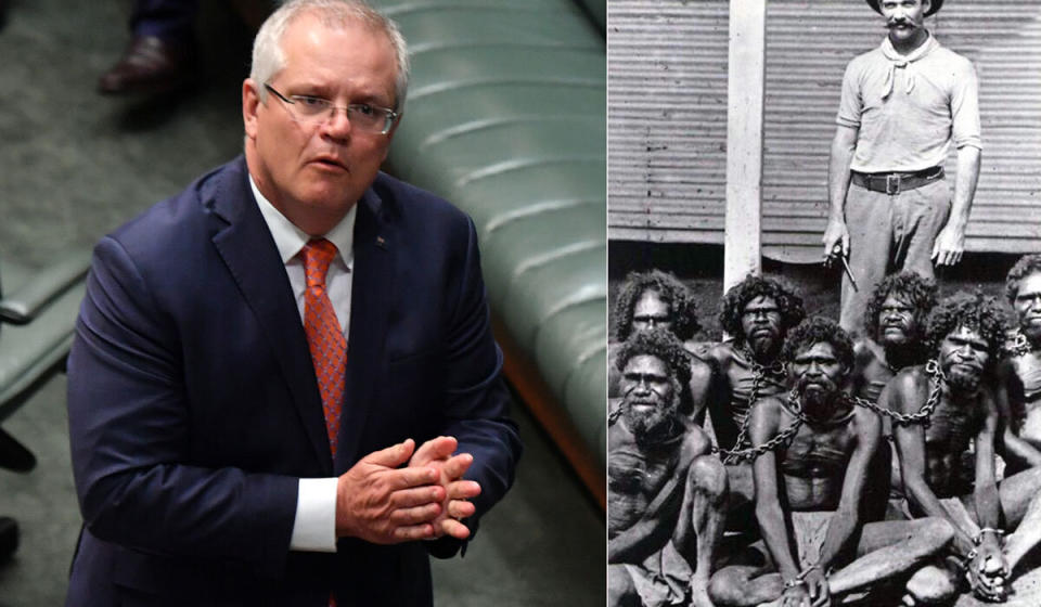 Scott Morrison Says There Was ‘No Slavery In Australia', Instantly Gets Dragged On Twitter  (Photo: Huffpost Australia)