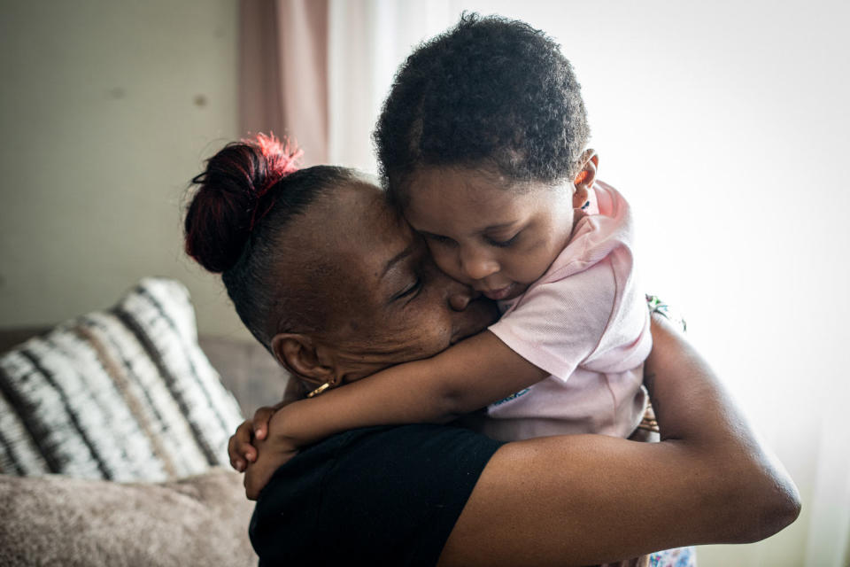 Pam Williams and her granddaughter Skye McBride  (Cydni Elledge for NBC News)