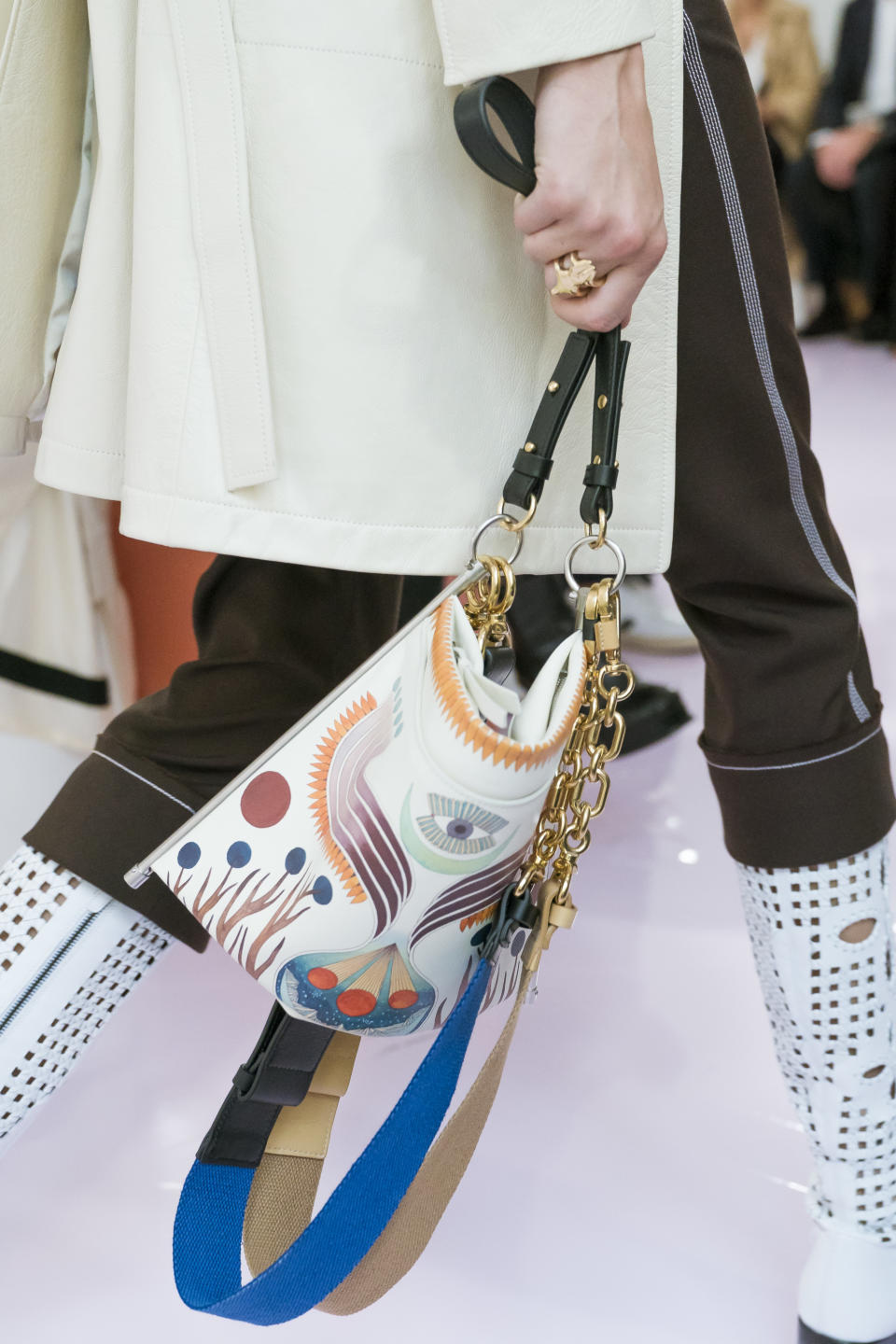 <p><i>Graphic print handbag from the SS18 Chloé collection. (Photo: ImaxTree) </i></p>