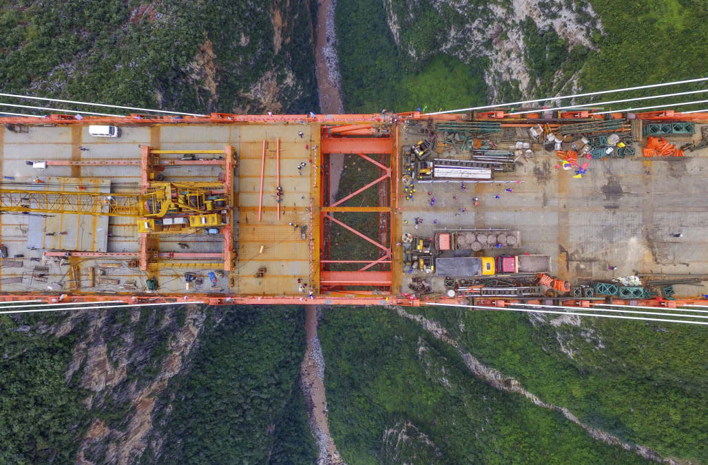 World's Highest Bridge Completes Connection In Guizhou