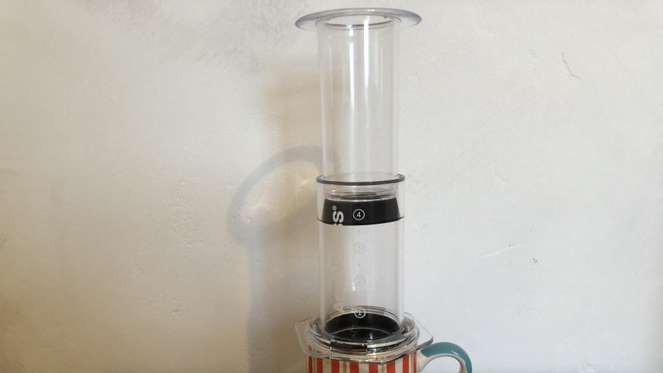 aeropress on top of a mug