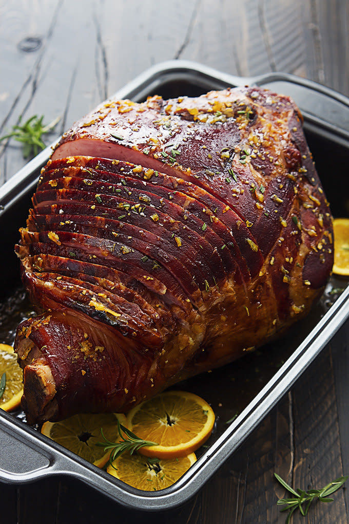 <strong>Get the <a href="http://www.lecremedelacrumb.com/rosemary-citrus-glazed-ham/" target="_blank">Rosemary Citrus Glazed Ham recipe</a>&nbsp;from Creme de la Crumb.</strong>