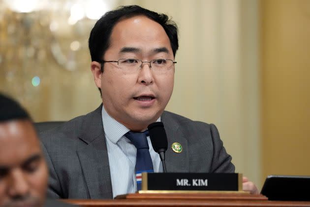 Rep. Andy Kim, D-N.J., questions witnesses during a hearing of a special House committee dedicated to countering China, on Capitol Hill, Tuesday, Feb. 28, 2023, in Washington.