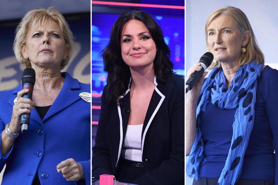 (L-R) MPs Anna Soubry, Heidi Allen and Sarah Wollaston all resigned the Tory whip and will join the new Independent Group