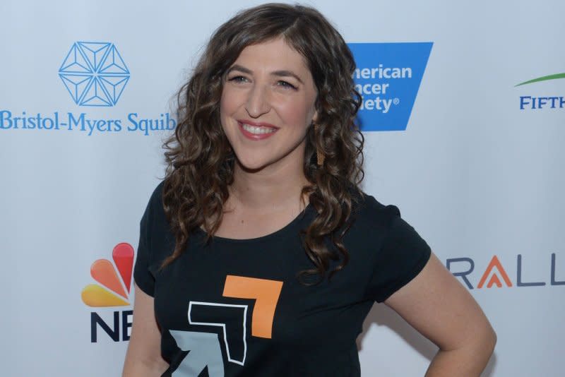 Mayim Bialik attends the 5th biennial Stand Up To Cancer televised fundraising event at the Walt Disney Concert Hall in Los Angeles in 2016. File Photo by Jim Ruymen/UPI