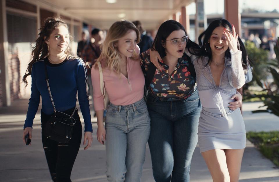 Sophia-Rose Wilson, Sydney Sweeney, Barbie Ferreira and Alexa Demie in Euphoria