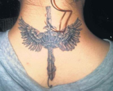 Kangana Ranaut : She has a tattoo of a sword and wings at the nape of her neck. This symbolizes freedom and power. More power to her.