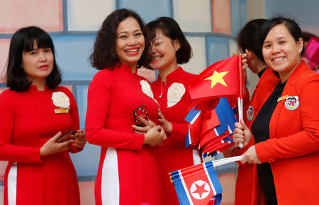 Women are seen at Vietnam-North Korea Friendship kindergarten, founded by North Korean Government in Hanoi, ahead of the North Korea-U.S. summit in Hanoi, Vietnam February 26. REUTERS/Kim Kyung-Hoon