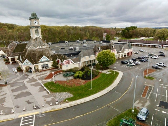 In the Know: An aerial view of the Shrewsbury Massachusetts shopping plaza that includes Christmas Tree Shops, which is preparing for bankruptcy, according to the Wall Street Journal.