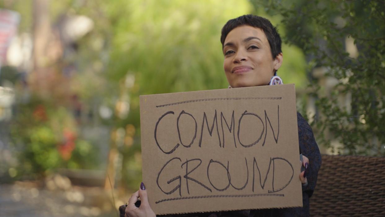 Rosario Dawson is among a team of celebrity narrators in "Common Ground," including Laura Dern, Donald Glover, Jason Momoa and Ian Somerhalder.