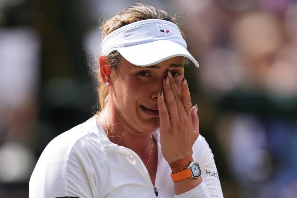 Donna Vekic was reduced to tears (Jordan Pettitt/PA) (PA Wire)