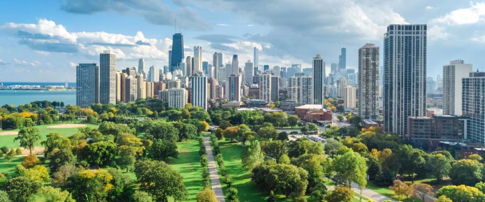 Chicago, Illinois. Even in the city, there's so much green.