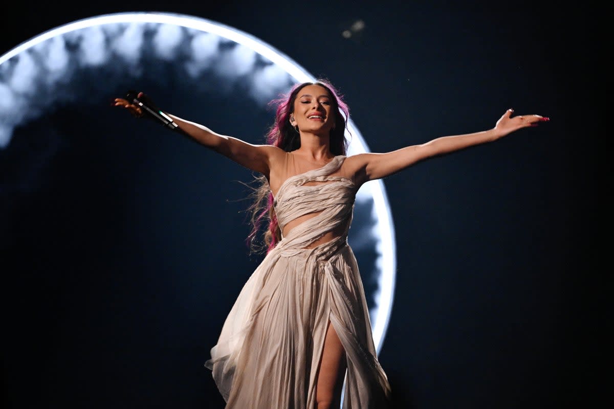 Eden Golan is representing Israel with the song Hurricane (Jessica Gow / TT News Agency / AFP via Getty Images)