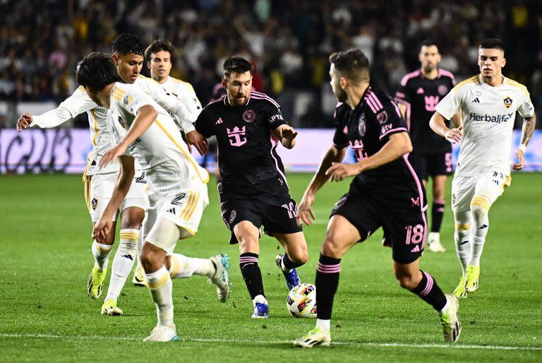 Messi, el último domingo, enfrentando a LA Galaxy 