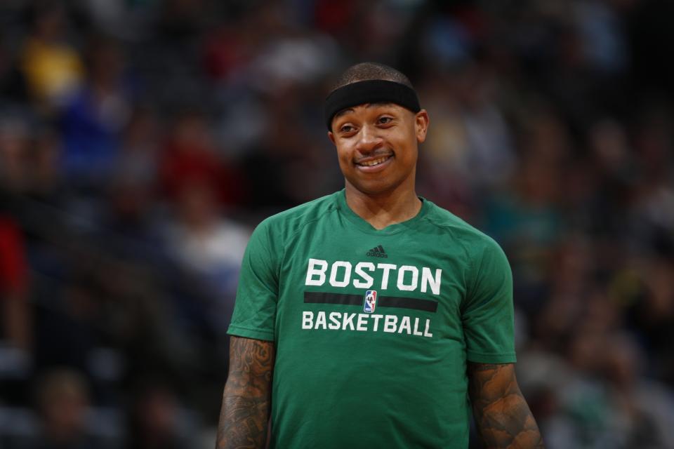 Isaiah Thomas smiles at the chance to silence more doubters. (AP)