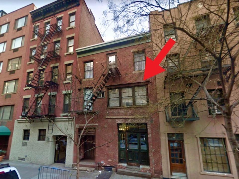 A Google Maps Street View screenshot of the facade of the NYC loft.