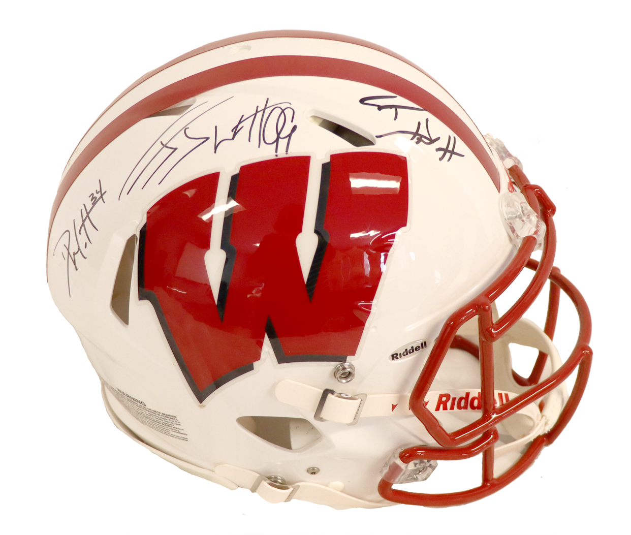 No. 17 in the oral auction at the April 27 event is the 'Watt Brothers Signed Wisconsin Helmet.' This unique piece is signed by J.J., T.J. and Derek Watt, who are all former Wisconsin Badgers football players. This piece is signed and authenticated by this terrific trio and includes a certificate of authenticity.