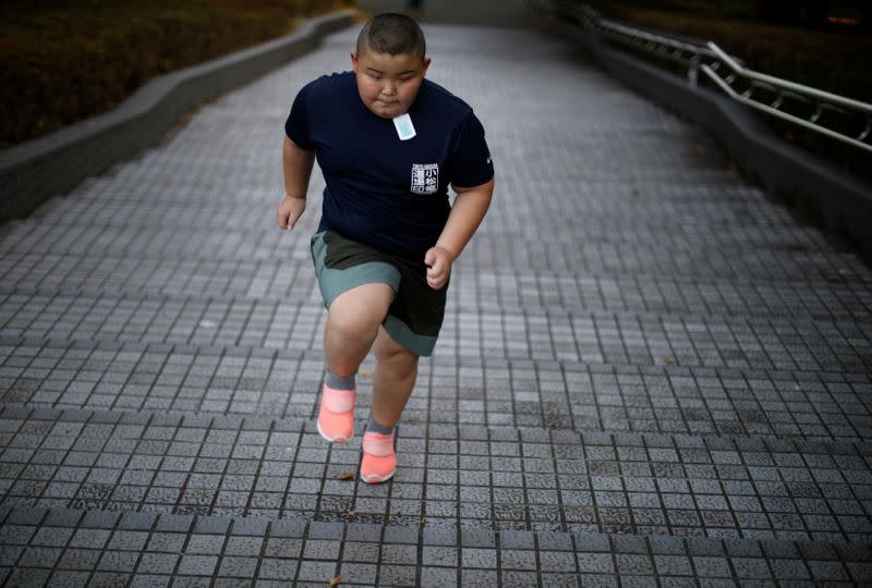 The Wider Image: Meet Kyuta: the 10-year-old, 85-kilo sumo in training