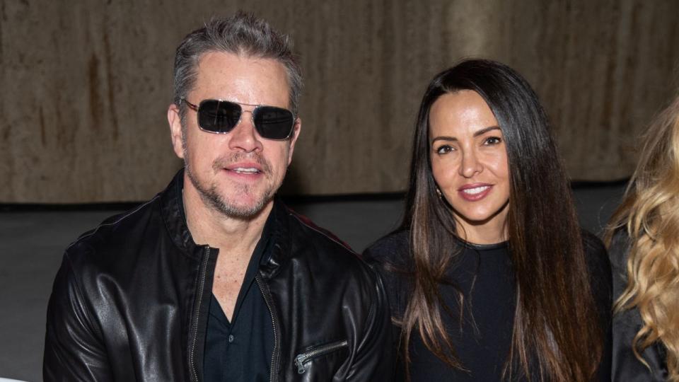 Matt Damon and Luciana Damon. Manny Carabel/Getty Images.