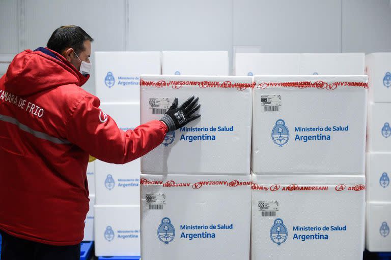 La llegada de vacunas a Ezeiza