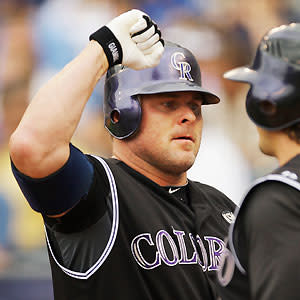 Rockies veteran Jason Giambi admits he's still learning the nuances of the pinch-hitter's role. (Associated Press file)